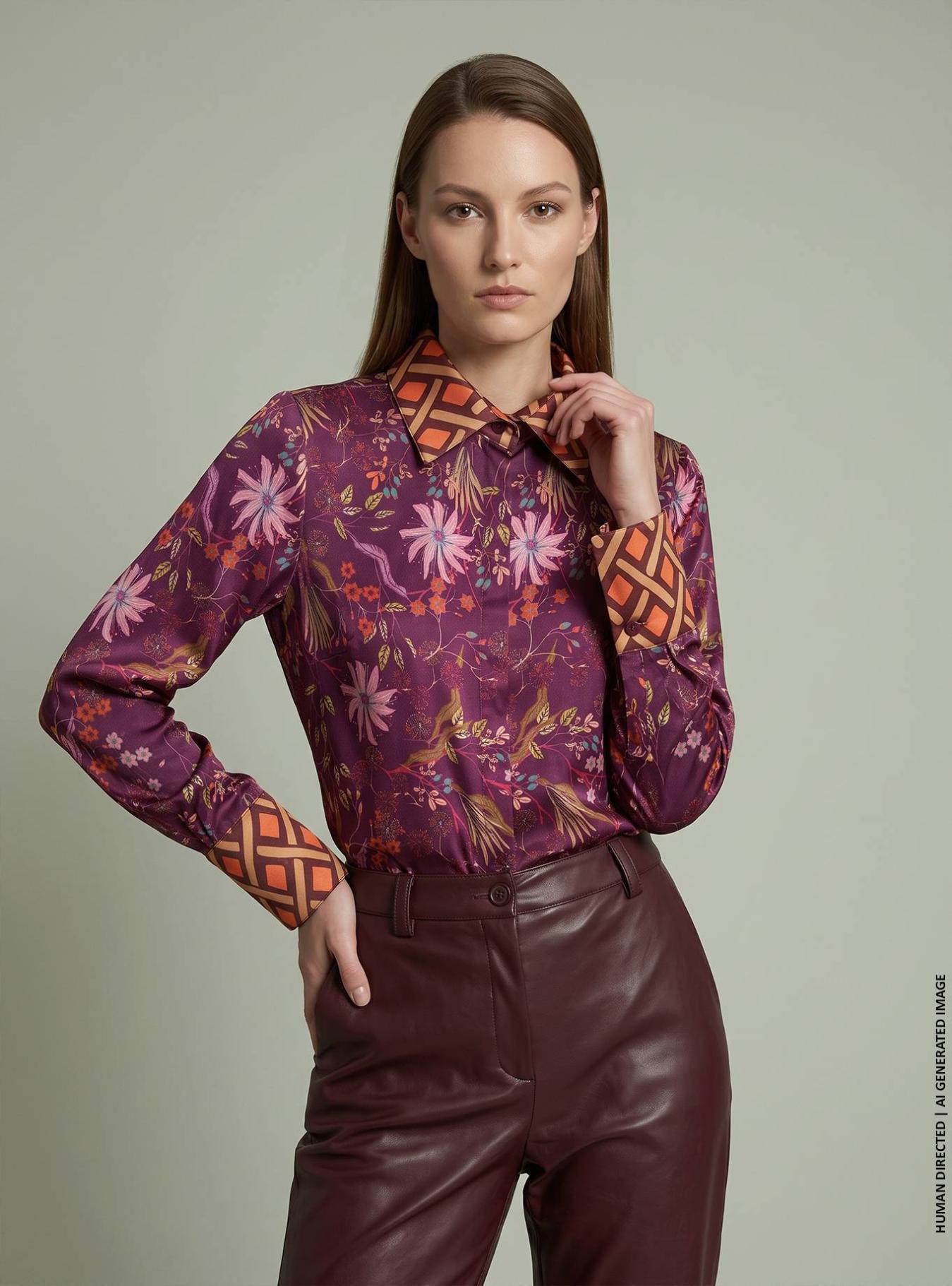 SHIRT WITH CONTRAST RADURA