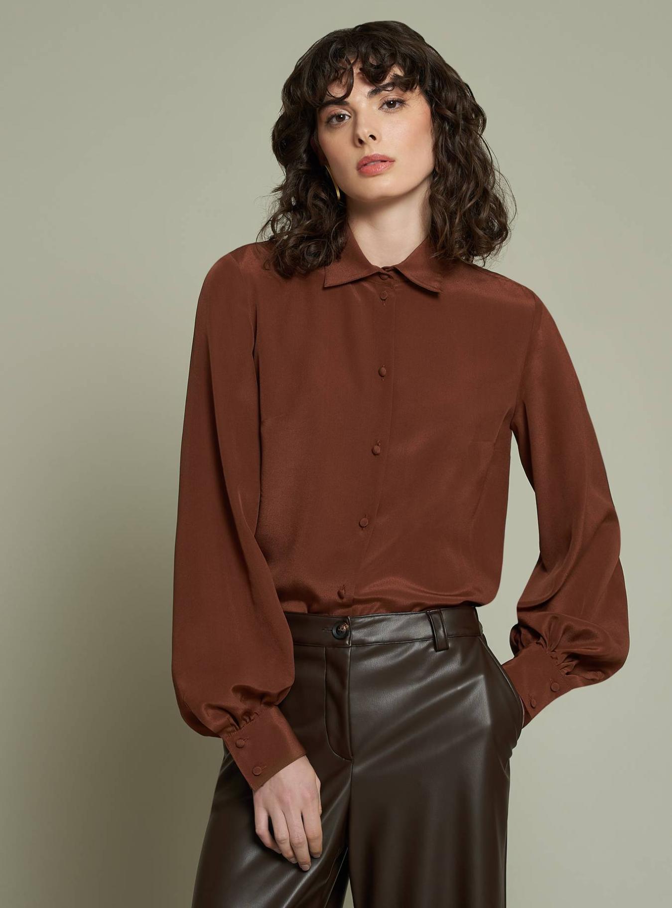 SHIRT WITH COVERED BUTTONS IMPRONTA