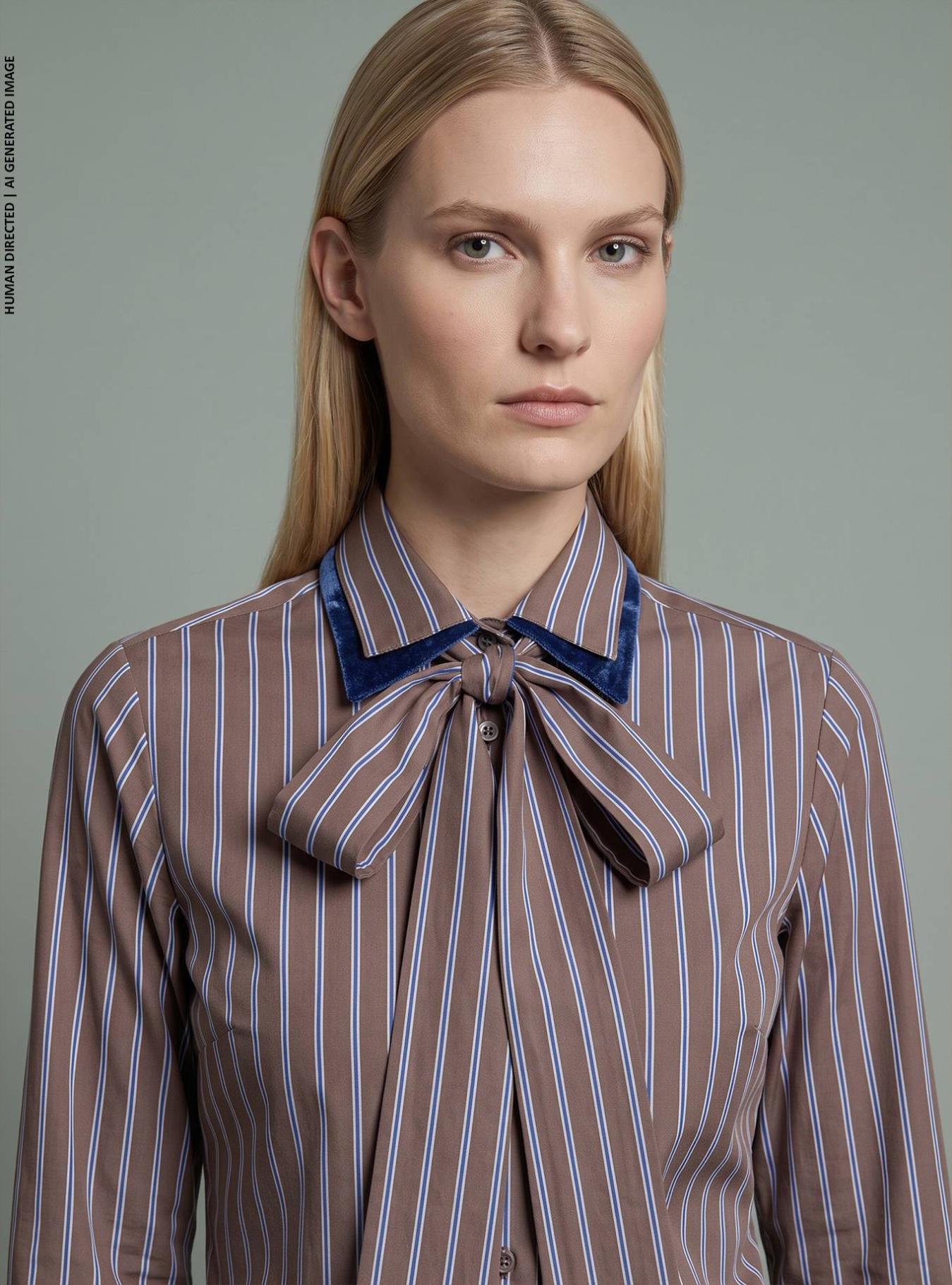 SHIRT WITH CONTRAST STUBE