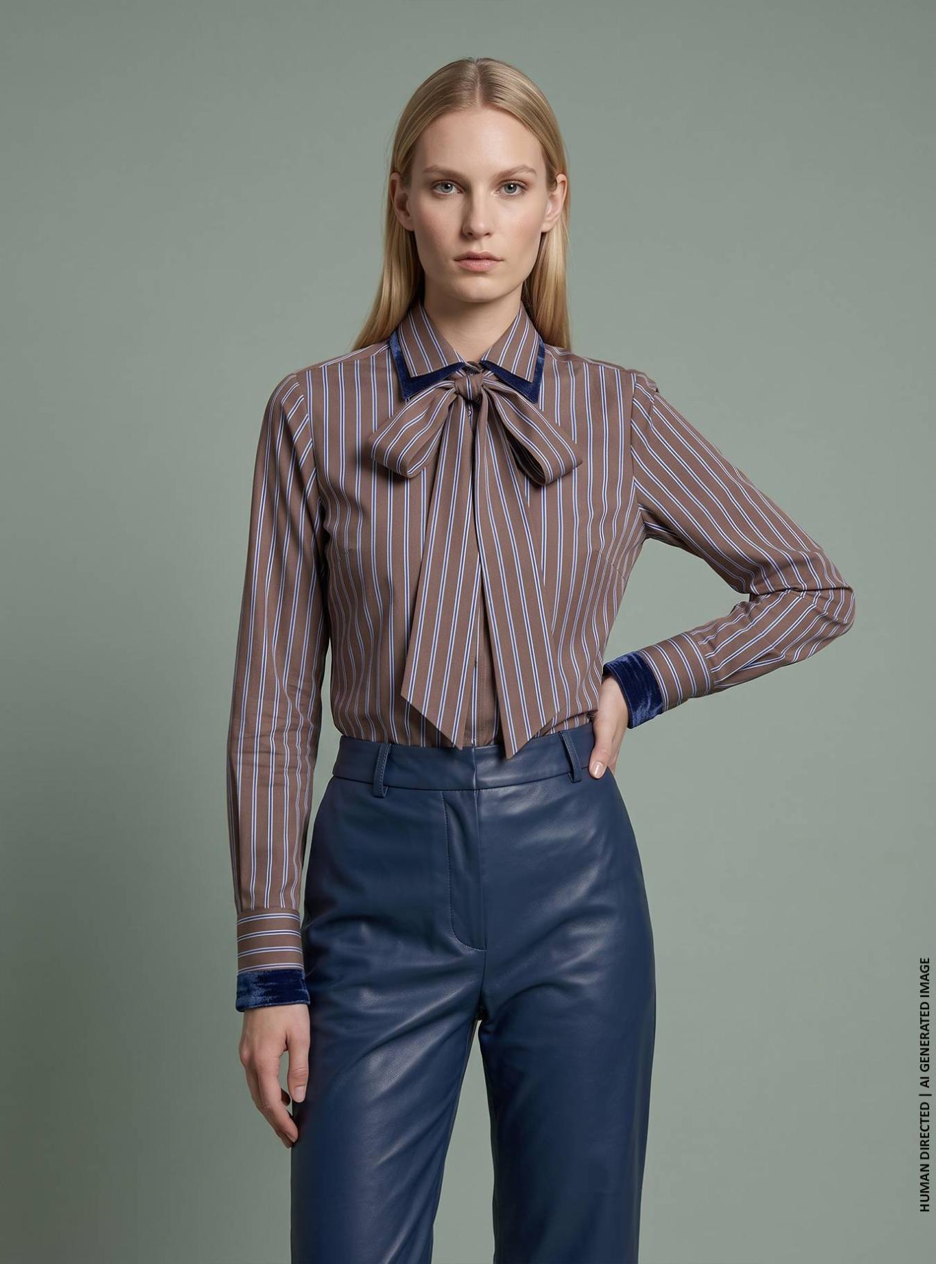 SHIRT WITH CONTRAST STUBE