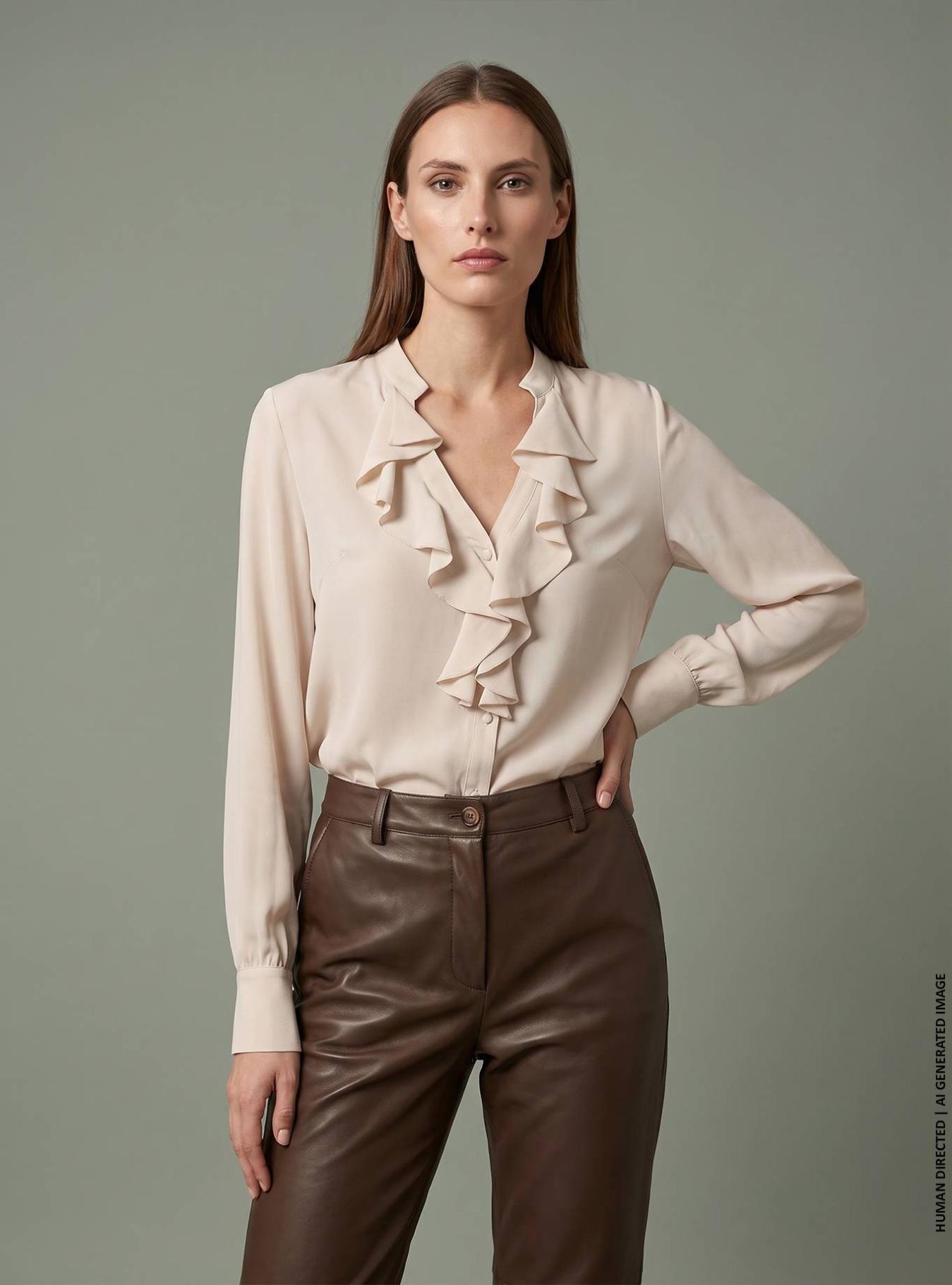 SHIRT WITH COVERED BUTTONS VELATURA