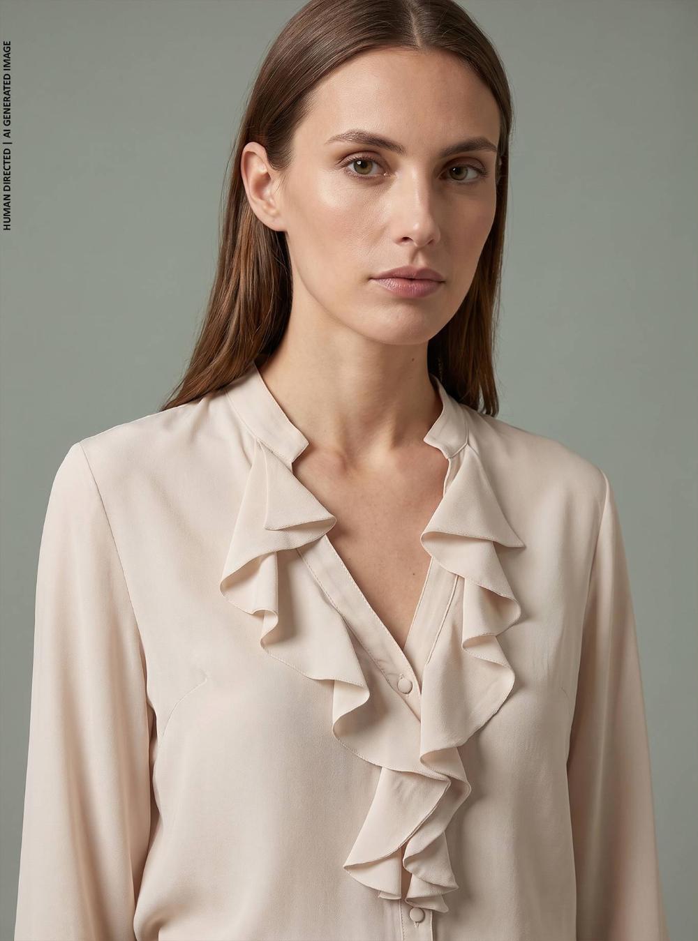 SHIRT WITH COVERED BUTTONS VELATURA