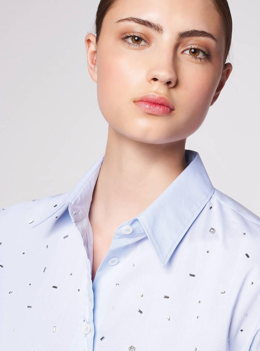 CAMICIA CON APPLICAZIONE ORME
