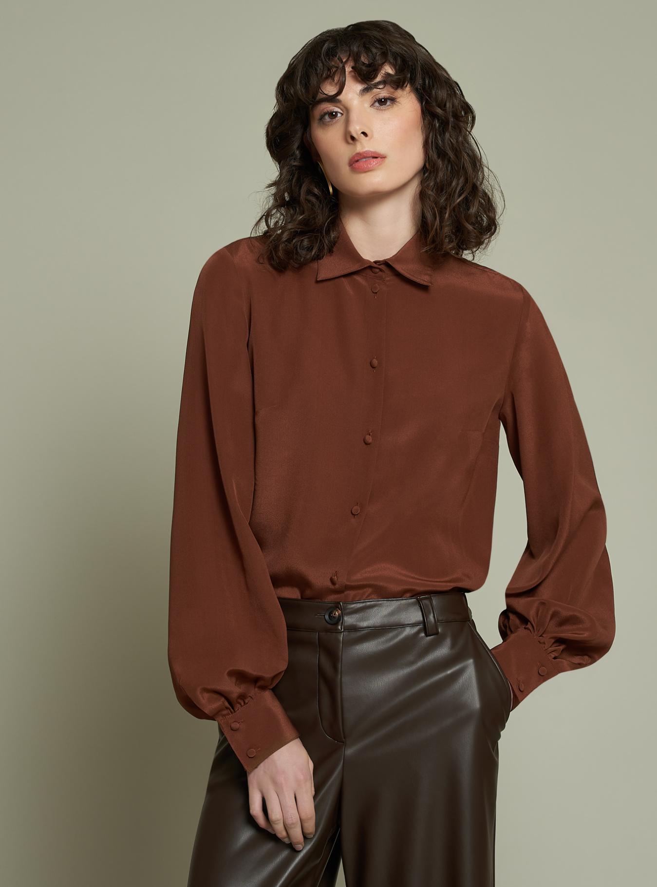 CAMICIA CON BOTTONI RICOPERTI IMPRONTA