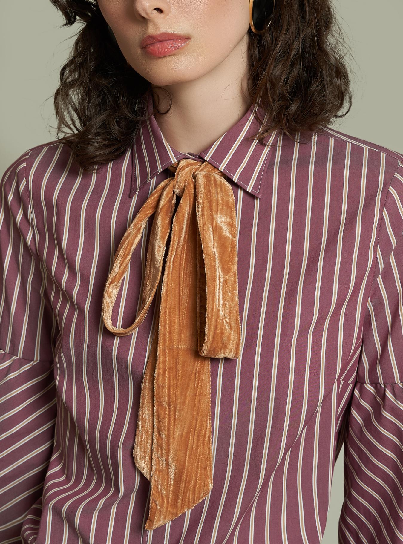 CAMICIA CON CONTRASTO LINFA 
