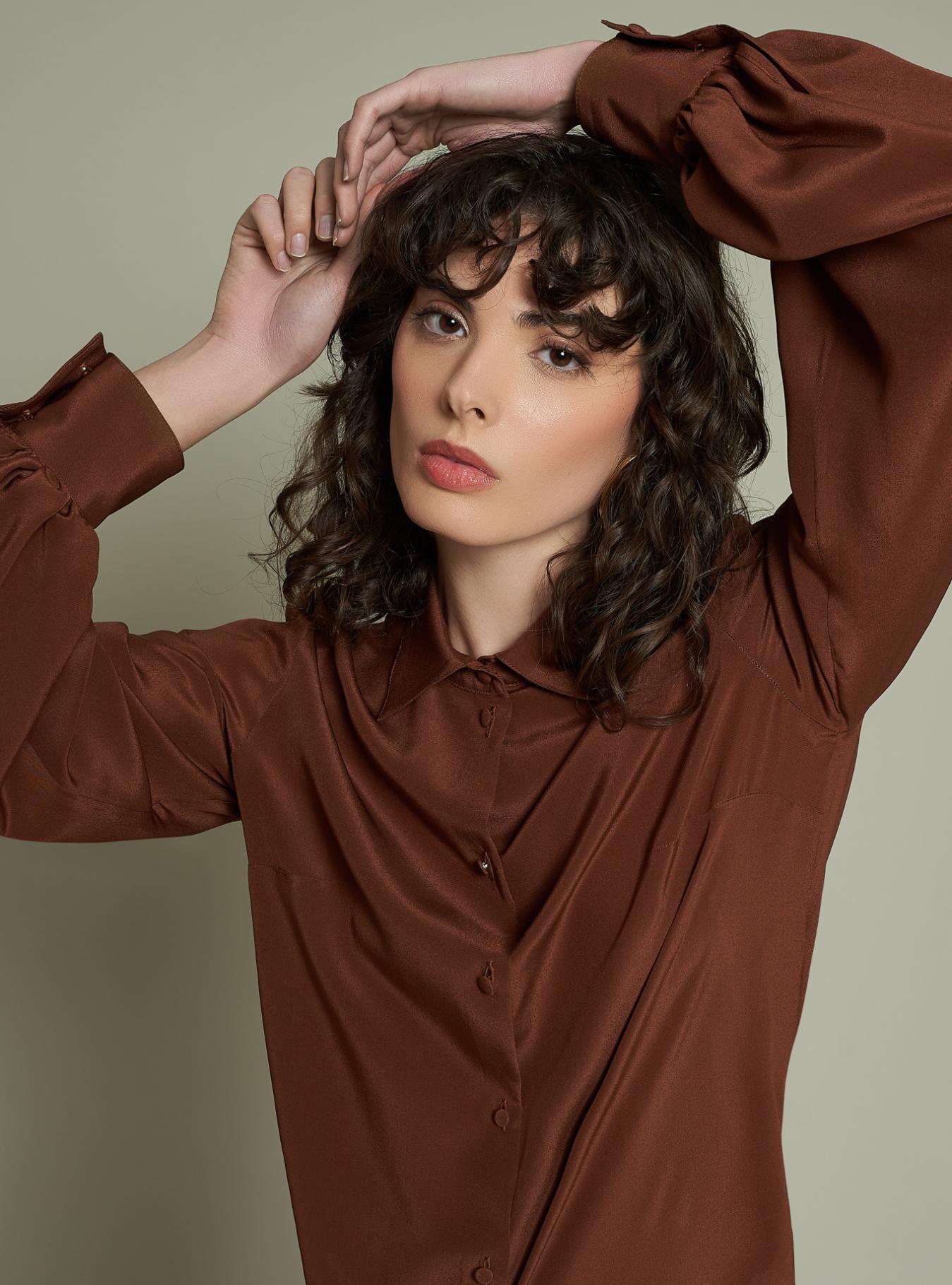 CAMICIA CON BOTTONI RICOPERTI IMPRONTA