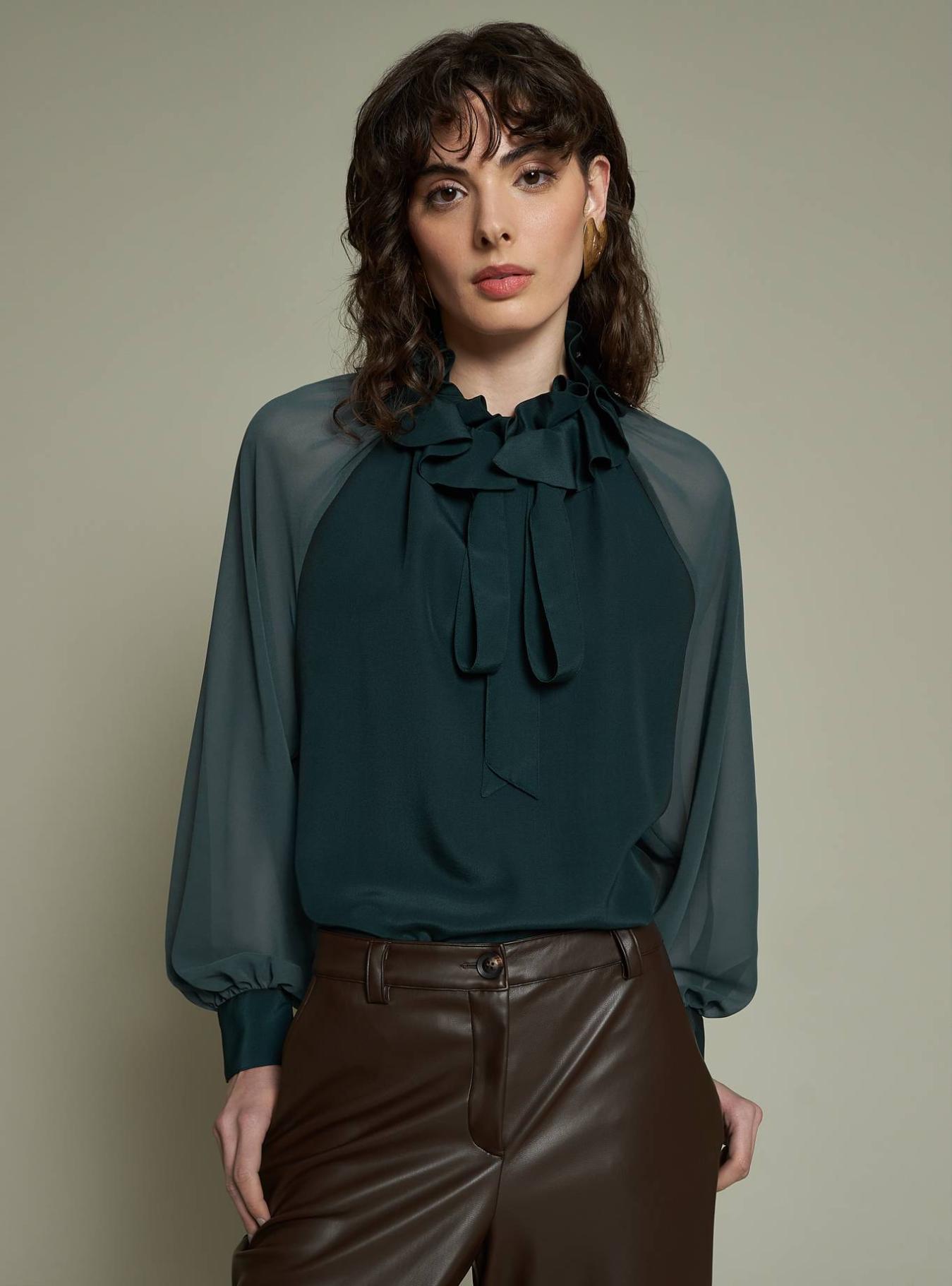 BLUSA CON CONTRASTO POISE