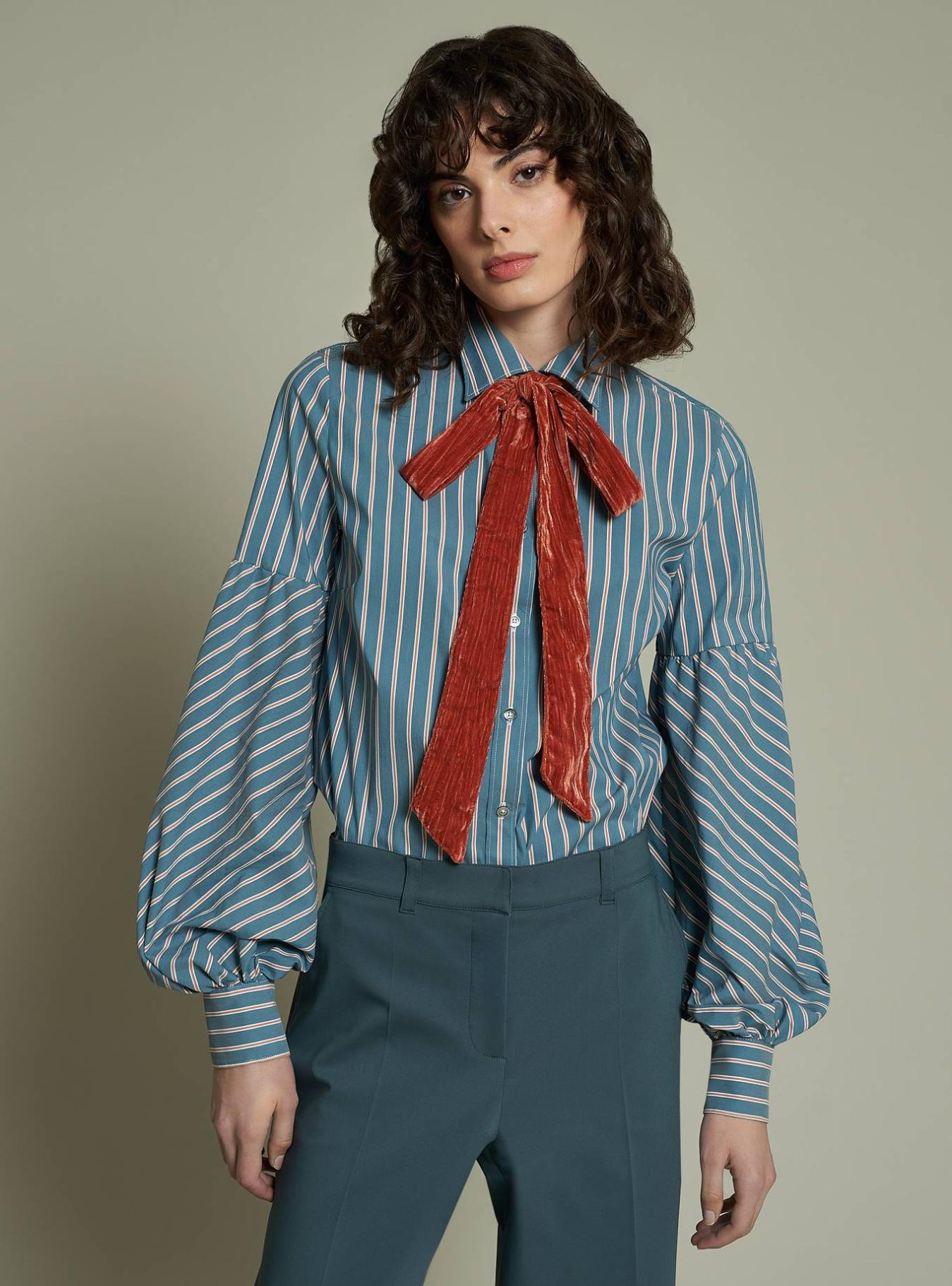 CAMICIA CON CONTRASTO LINFA 
