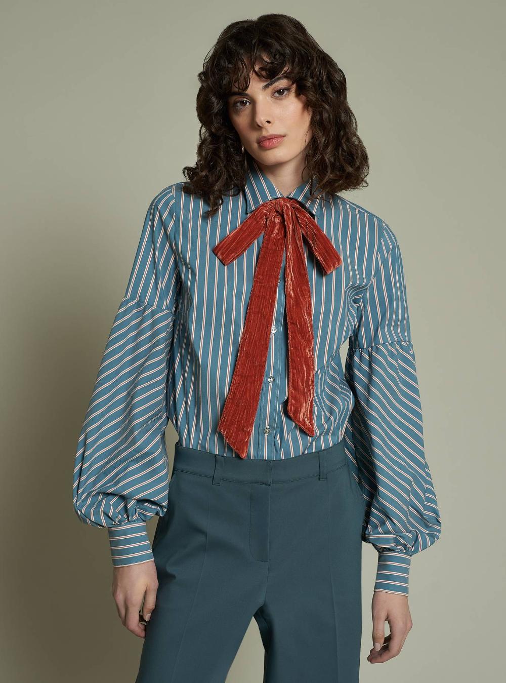 CAMICIA CON CONTRASTO LINFA 