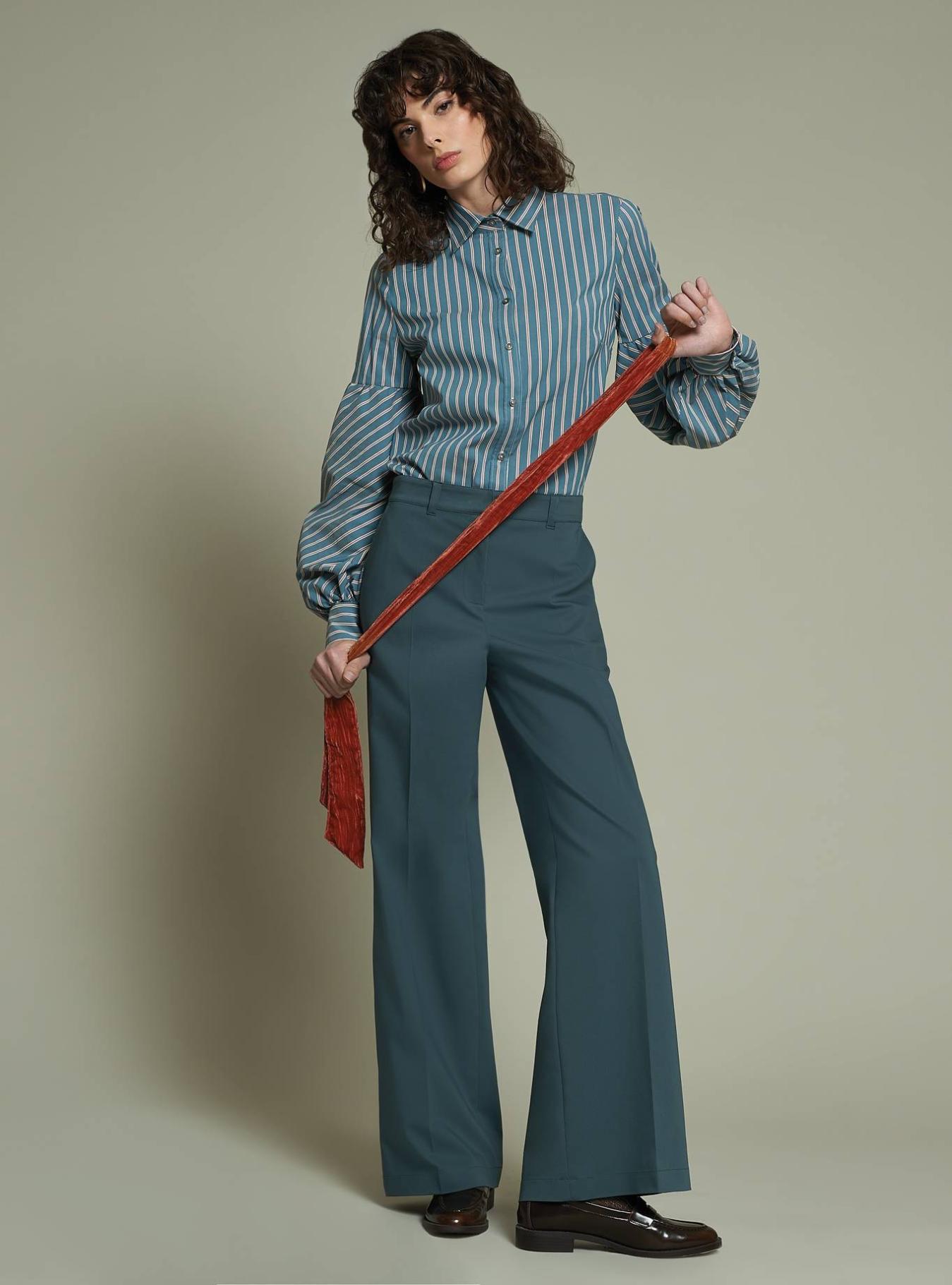 CAMICIA CON CONTRASTO LINFA 
