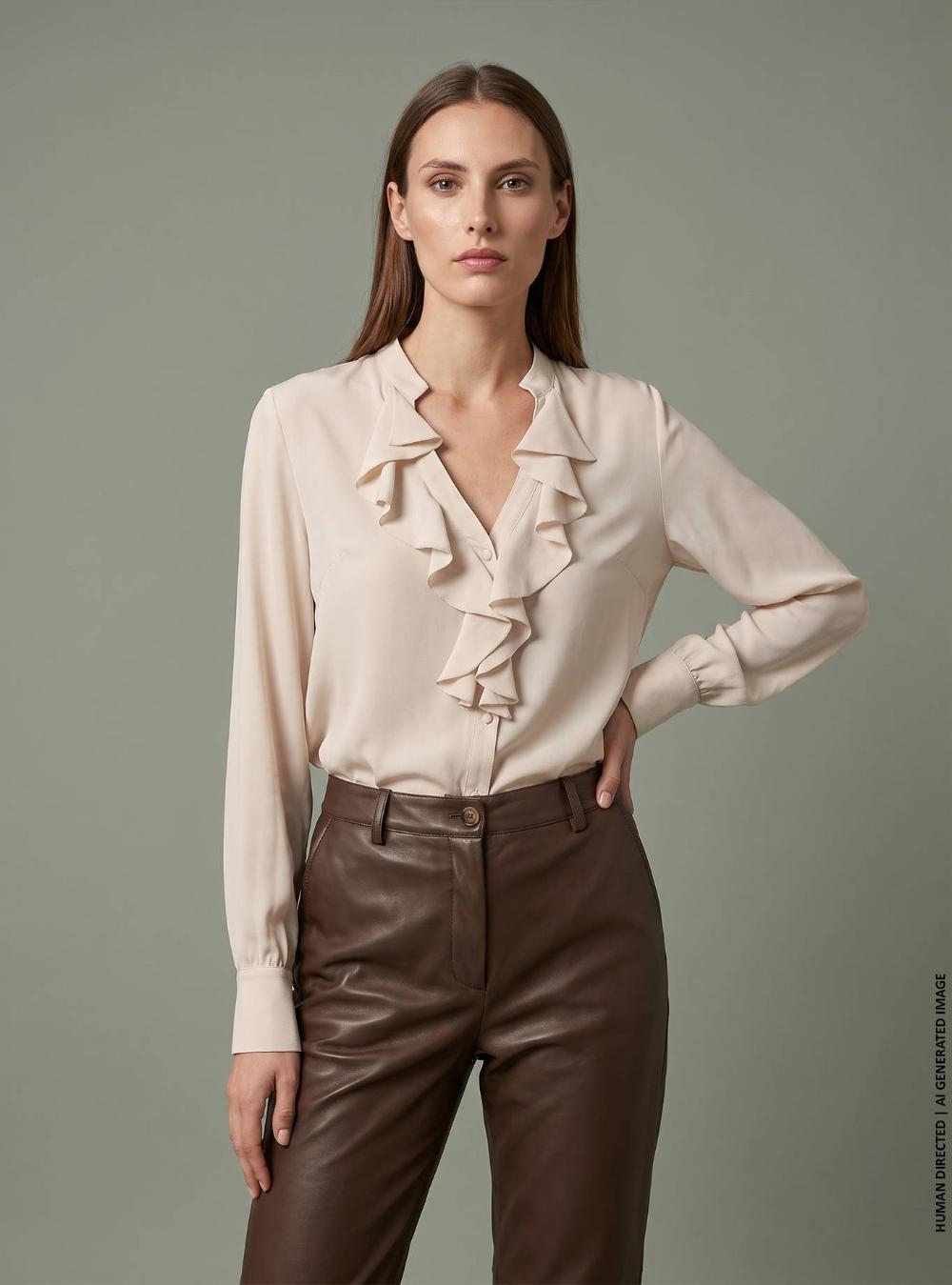 CAMICIA CON BOTTONI RICOPERTI VELATURA